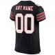 Men's Custom Black White-Scarlet Mesh Authentic Football Jersey