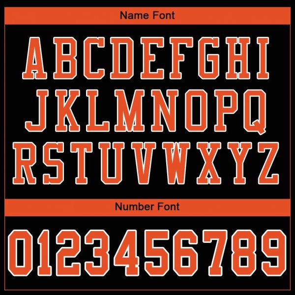 Kid's Custom Black Orange-White Mesh Authentic Football Jersey