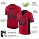 Men's Custom Red Black-Gray Mesh Drift Fashion Football Jersey