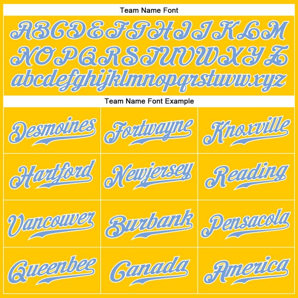 Women's Custom Gold Light Blue-White Authentic Baseball Jersey
